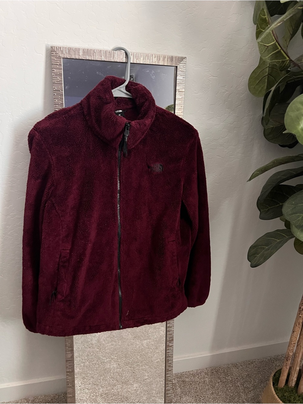 The North Face women’s Plush Full-Zip Jacket - Burgundy